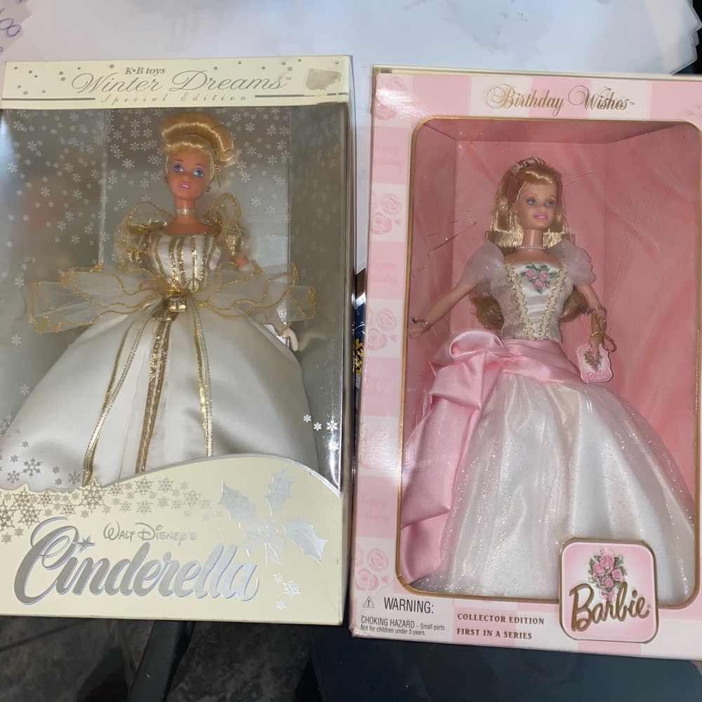 Selling both 1998 Birthday wish and 1997 Cinderella  Barbie